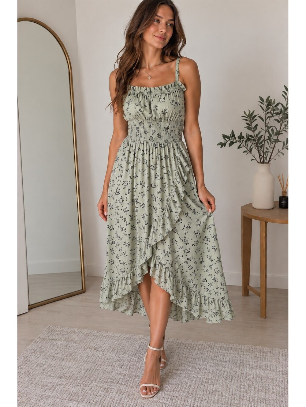 Streetwear Society Floral Smocked Maxi Dress – Size L